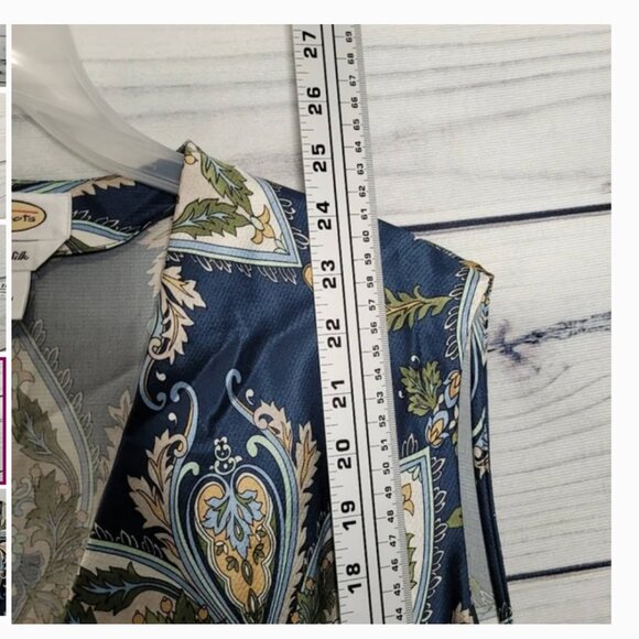 Talbots paisley print silk plus size blouse size 20 - Picture 4 of 6
